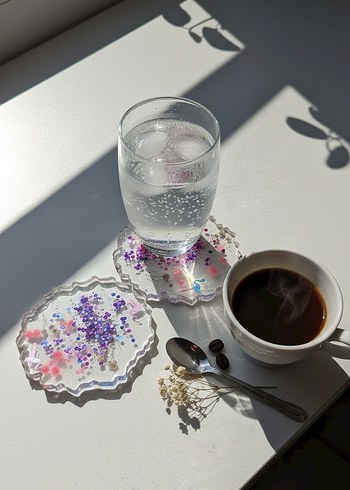 Epoksi bardak altligi 2 adet - Görsel 2