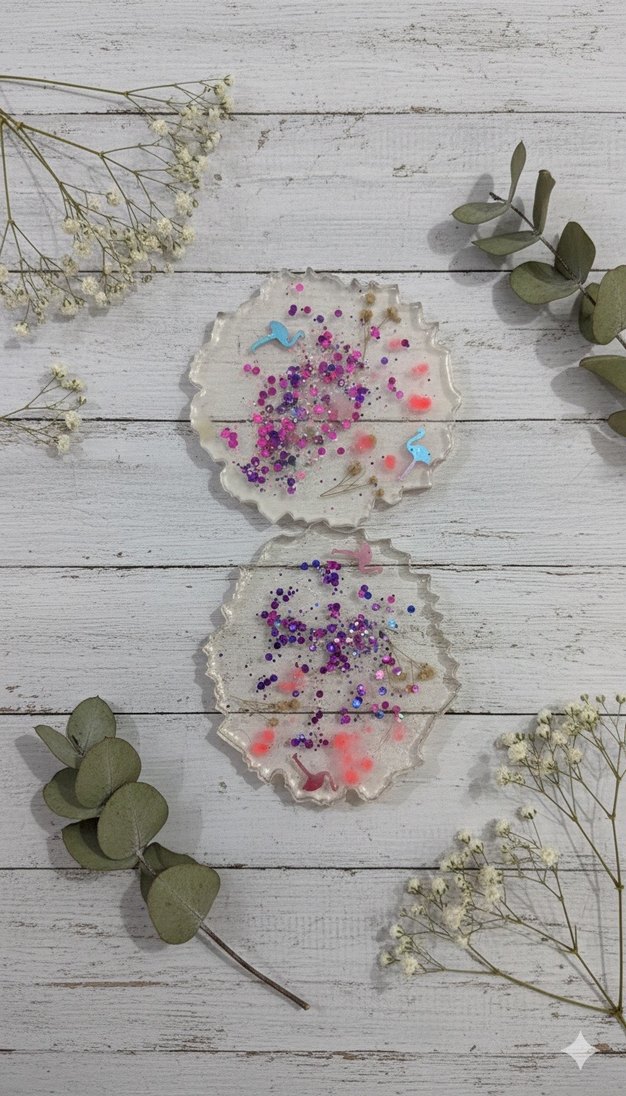 Epoksi bardak altligi 2 adet - Görsel 4