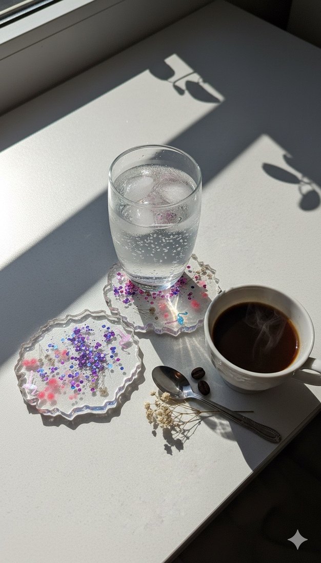 Epoksi bardak altligi 2 adet - Görsel 2