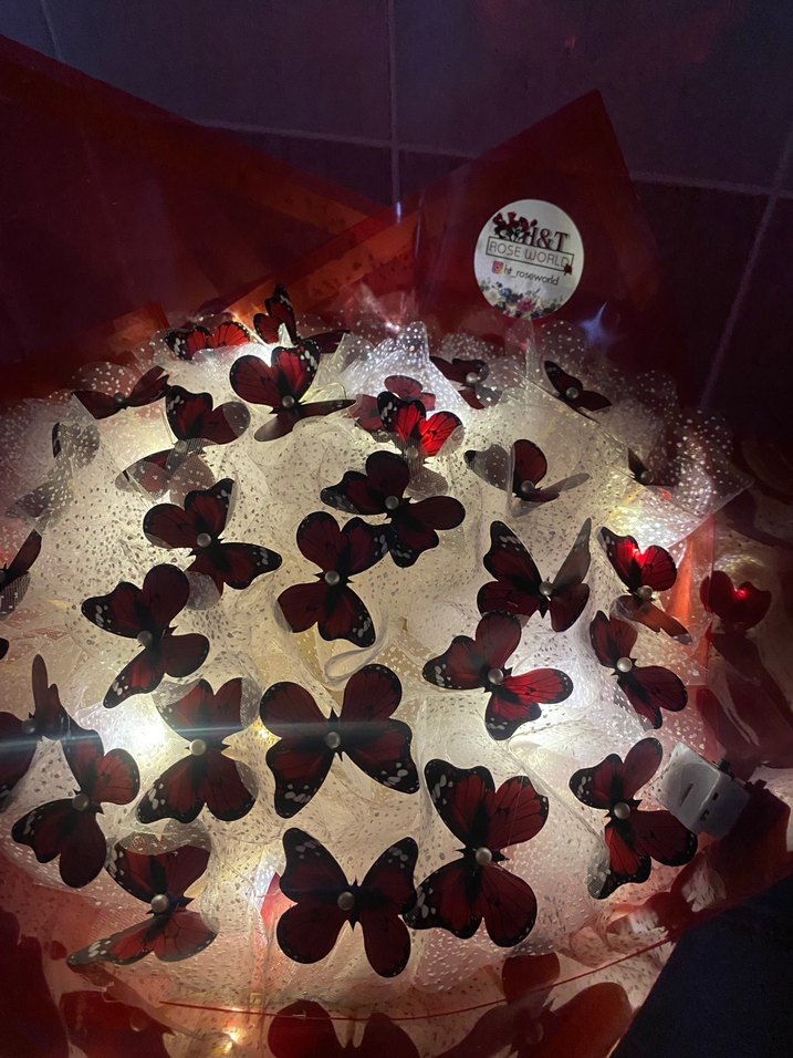 Kırmızı Kelebek buketi - Görsel 2