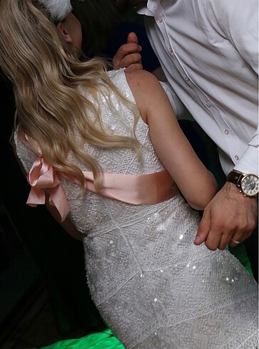 xs Beden Beyaz after bride to be elbisesi