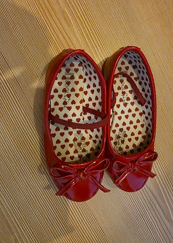 Kırmızı Fiyonk Detaylı Kız Çocuk Babet - Görsel 4