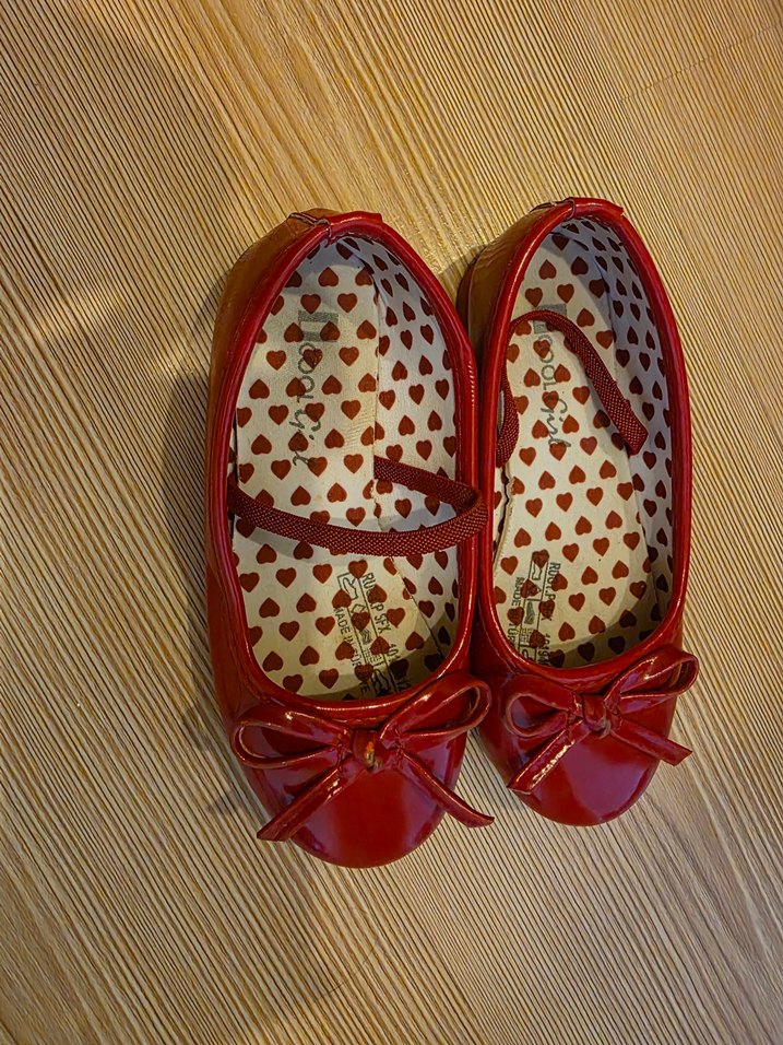 Kırmızı Fiyonk Detaylı Kız Çocuk Babet - Görsel 4