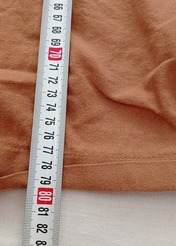 Kahverengi Keten Kadın Midi Salopet - Görsel 10