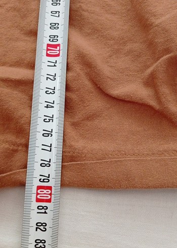 Kahverengi Keten Kadın Midi Salopet - Görsel 9