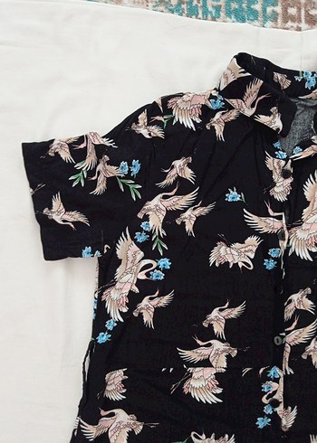 Desenli V Yaka Düğmeli Uzun Hamile Elbisesi - Görsel 6