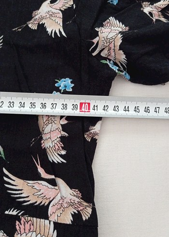 Desenli V Yaka Düğmeli Uzun Hamile Elbisesi - Görsel 9