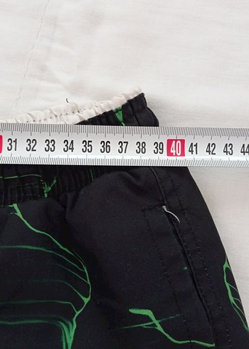 Erkek Loose Fit Koyu Yeşil Tie-Dye Mini Mayo - Görsel 6