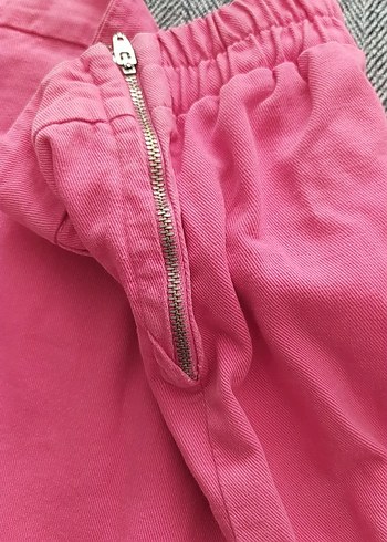 Pembe Pamuklu Fitted Kız Şortu - Görsel 11