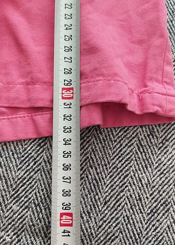 Pembe Pamuklu Fitted Kız Şortu - Görsel 6