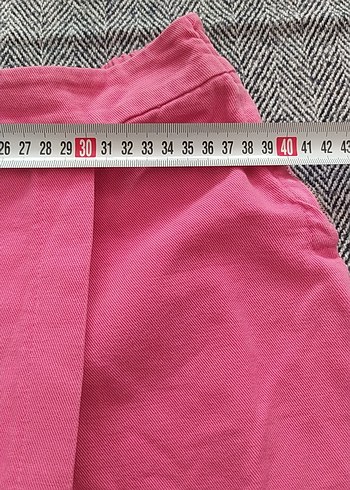 Pembe Pamuklu Fitted Kız Şortu - Görsel 9