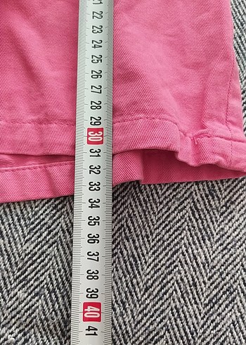 Pembe Pamuklu Fitted Kız Şortu - Görsel 7