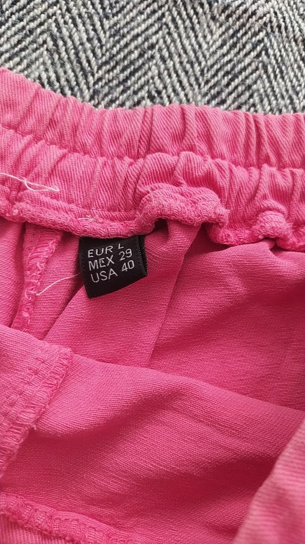 Pembe Pamuklu Fitted Kız Şortu - Görsel 5