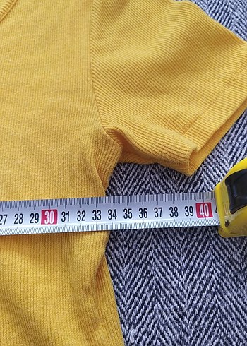 Kız Çocuk Sarı Fermuarlı Kısa Kollu Tişört - Görsel 5
