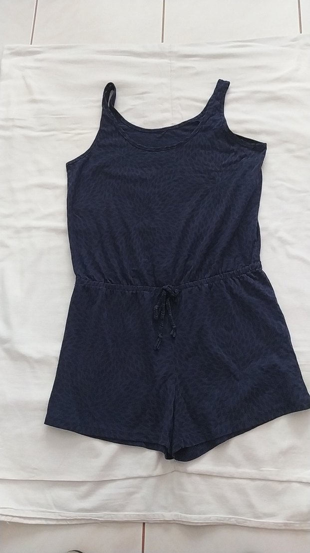 Kadın Lacivert Kolsuz Rahat Tulum - Görsel 2