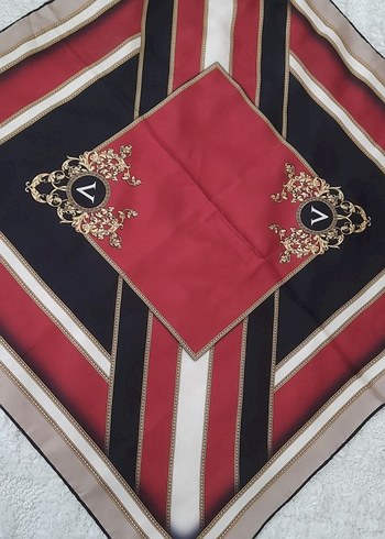 Beden bordo Renk Bordo Vintage Desenli Vissona tivil ipek Esarp