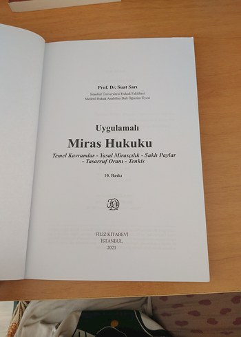 Uygulamalı Miras Hukuku - Prof. Dr. Suat Sarı - Görsel 2