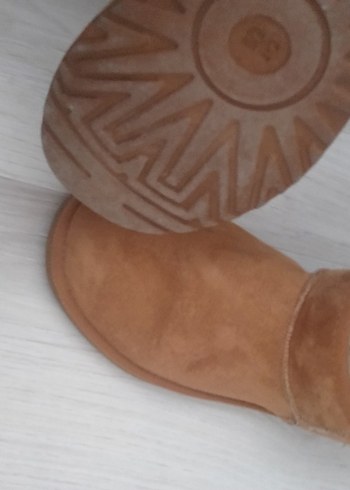 Kürklü Bej Süet Kadın Dolgu Topuk Bot - Görsel 2