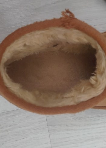 Kürklü Bej Süet Kadın Dolgu Topuk Bot - Görsel 3