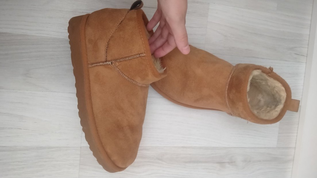 Kürklü Bej Süet Kadın Dolgu Topuk Bot - Görsel 4