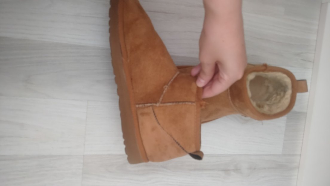 Kürklü Bej Süet Kadın Dolgu Topuk Bot - Görsel 5