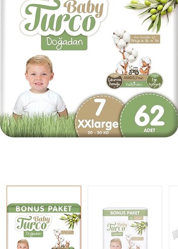 Bebek bezi sıfır paket 7 XXL - Görsel 2