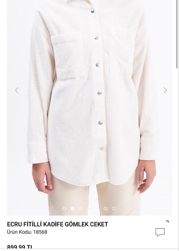 Pamuk Beyaz Düğmeli Uzun Kollu Kadın Gömlek - Görsel 2