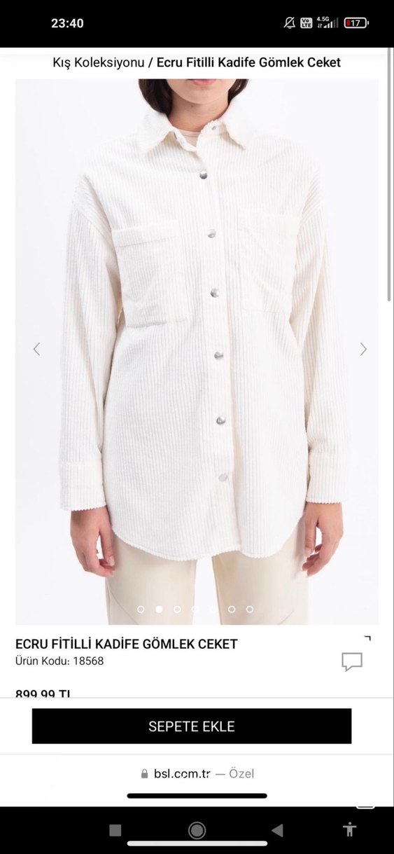 Pamuk Beyaz Düğmeli Uzun Kollu Kadın Gömlek - Görsel 2