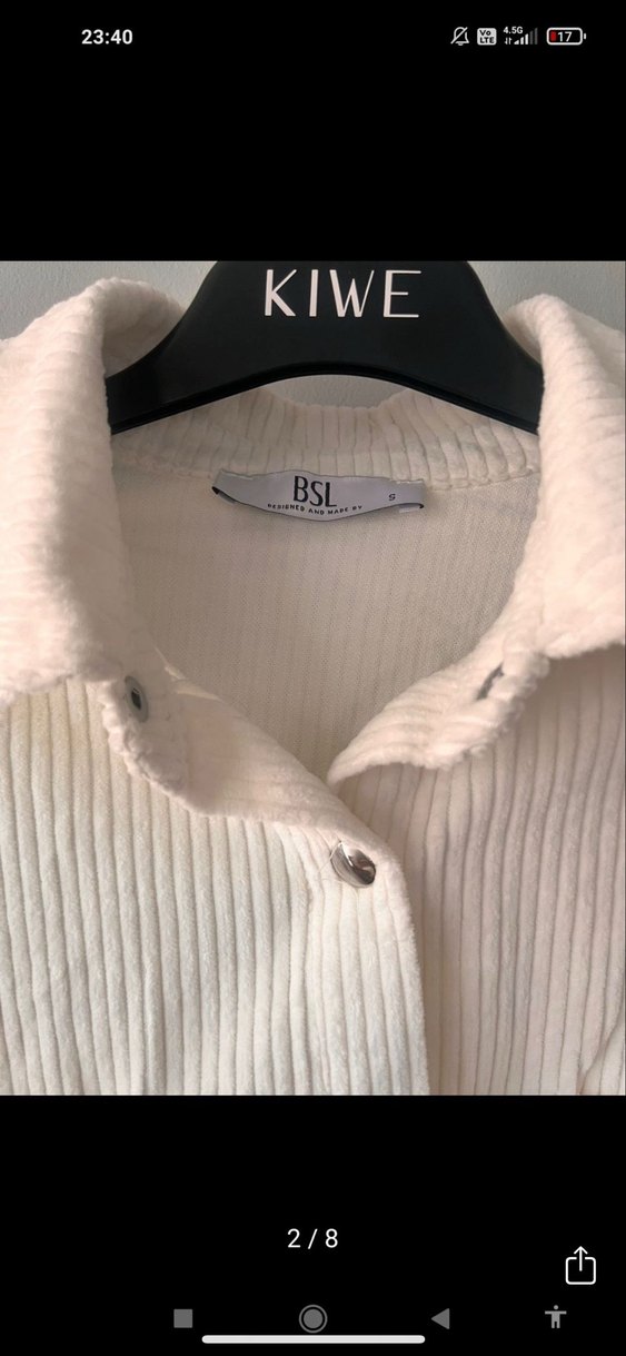 Pamuk Beyaz Düğmeli Uzun Kollu Kadın Gömlek - Görsel 3