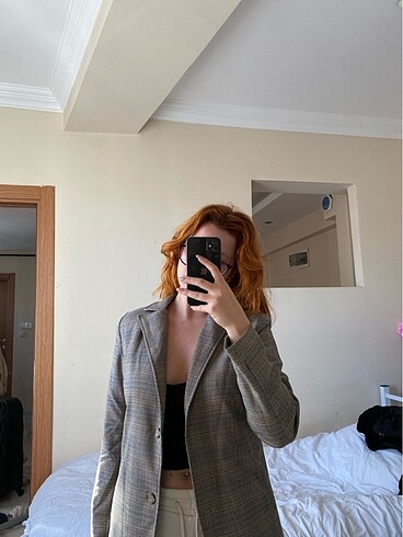 Trendyol & Milla Ekose desenli Blazer Ceket