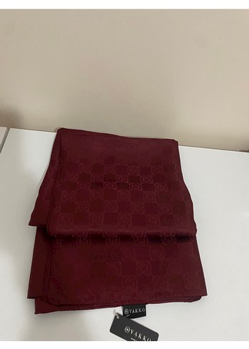 Vakko Bordo V desen Vakko baskı Şal