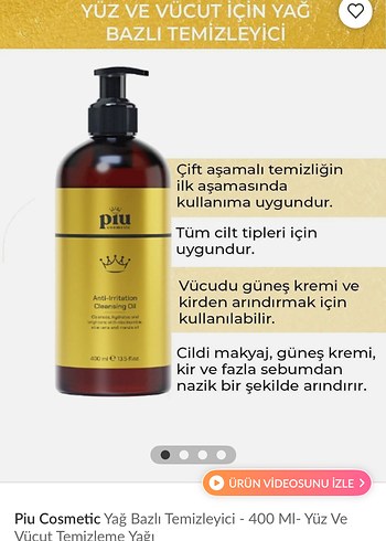 Piu Cosmetic Yağ Bazlı Temizleyici 400 ml - Görsel 4