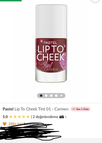 Beden kırmızı Renk Pastel Lip To Cheek Kırmızı Ruj
