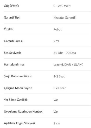 Xiaomi Beyaz Xiaomi mi Robot vakum mop Süpürge