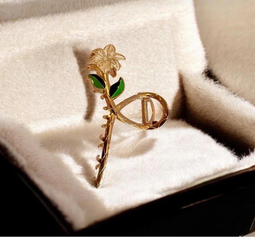 Beyaz Çiçekli Saç Tokası - Görsel 5