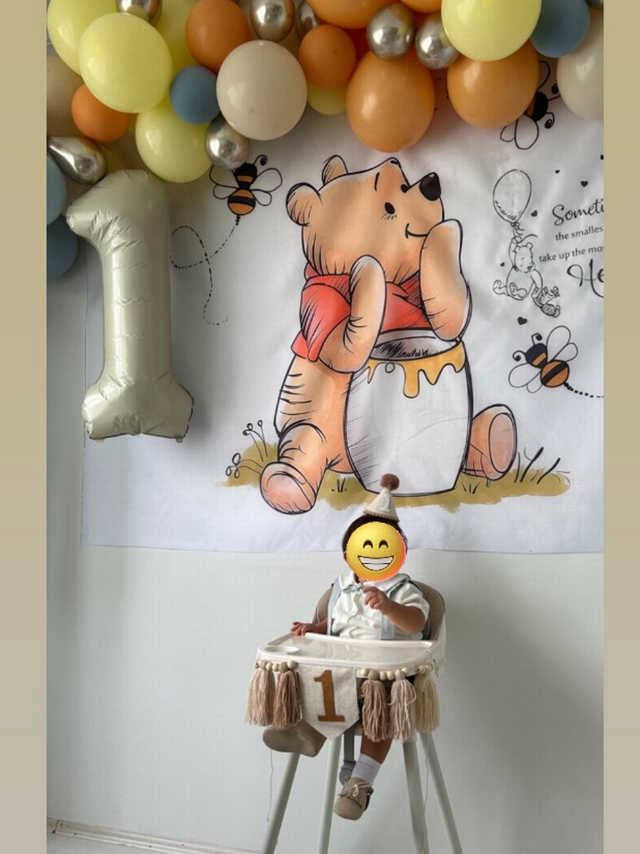 Bej 1 Yaş Doğum Günü Süsü Seti - Görsel 2