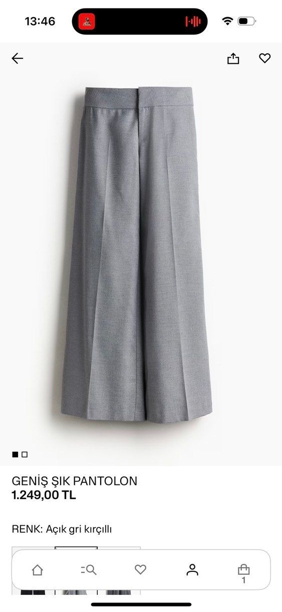 Gri Kadın Kumaş Pantolon - Görsel 3