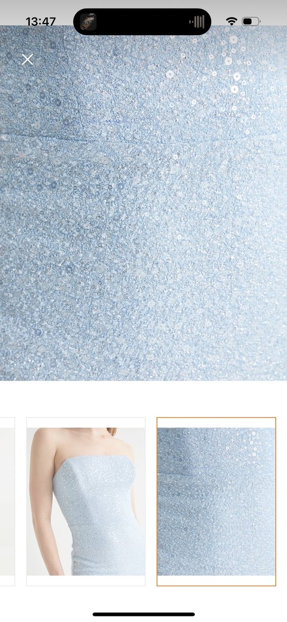 Mavi Straplez Mini Abiye Elbise - Görsel 3