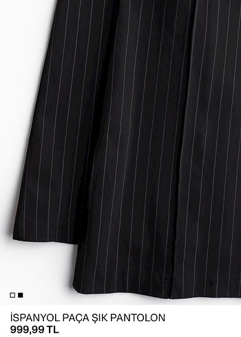 İspanyol paça  Çizgili Kadın Kumaş Pantolon - Görsel 2