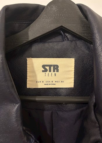 Mavi Kadın Deri Biker Ceket Stradivarius - Görsel 2