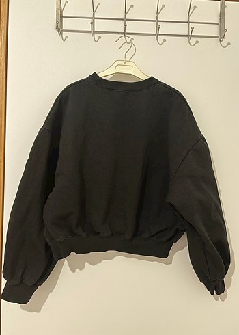 Zara Siyah Oversize Kadın Sweatshirt - Görsel 5