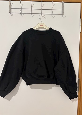 Zara Siyah Oversize Kadın Sweatshirt - Görsel 2