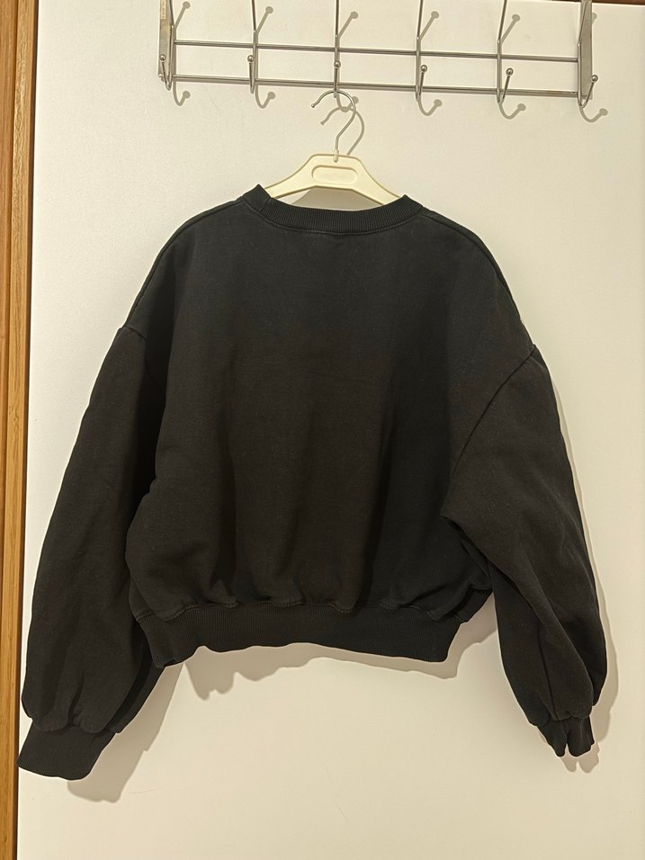 Zara Siyah Oversize Kadın Sweatshirt - Görsel 5