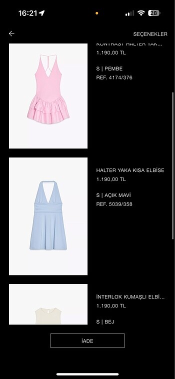 s Beden mavi Renk Zara mini elbise