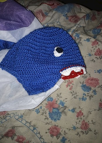 Mavi Örme Köpekbalığı Bere - Görsel 2