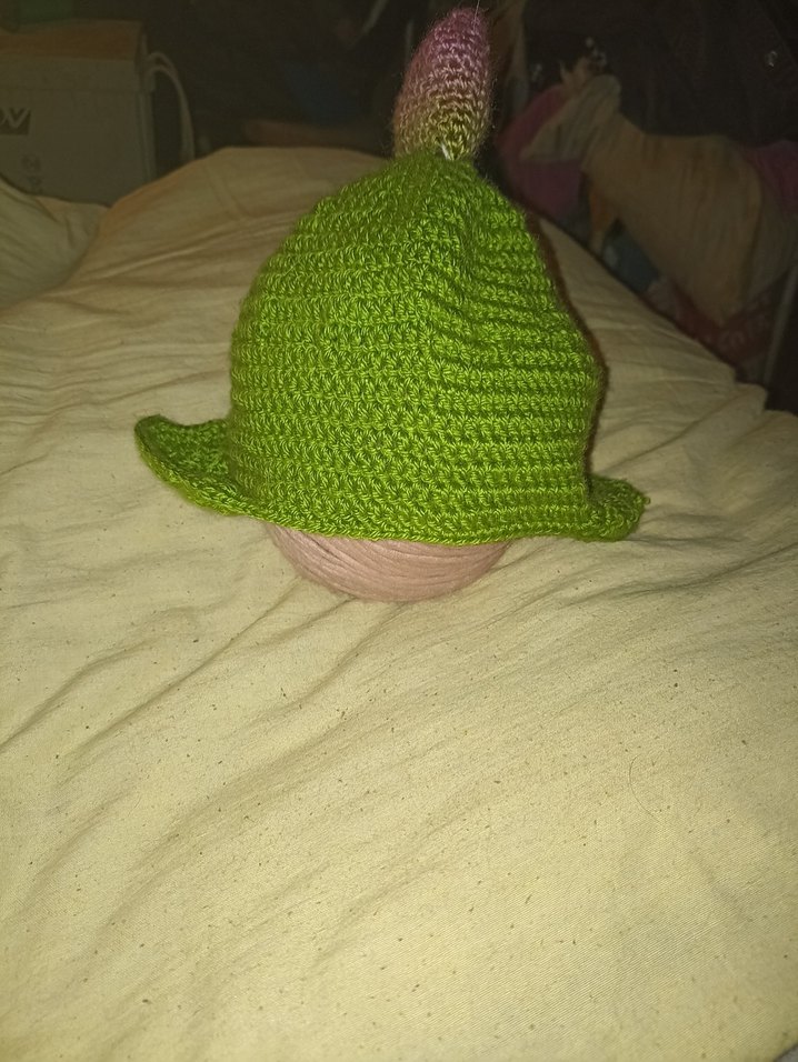 Yeşil Örgü Dinozor Desenli Çocuk Bere - Görsel 3