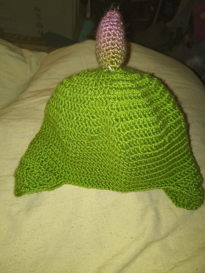 Yeşil Örgü Dinozor Desenli Çocuk Bere - Görsel 2