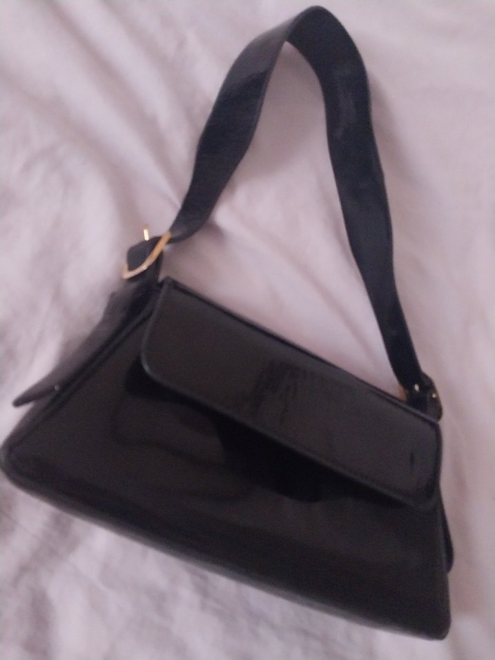 Klasik Siyah Deri Kadın Çanta - Görsel 2