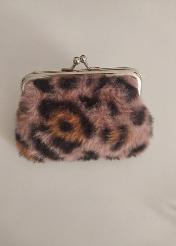 Leopar desenli hello kitty kürklü cüzdan - Görsel 2