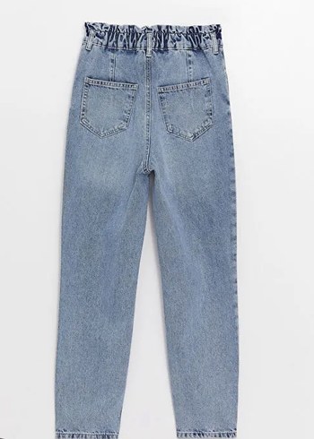 Mavi Beli Bol Kesim Kot Pantolon - Görsel 2